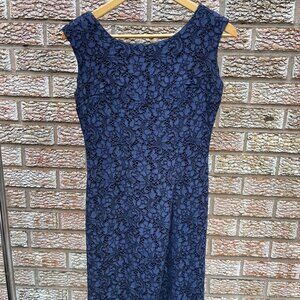 Blue Lace Bodycon Dress - Vintage